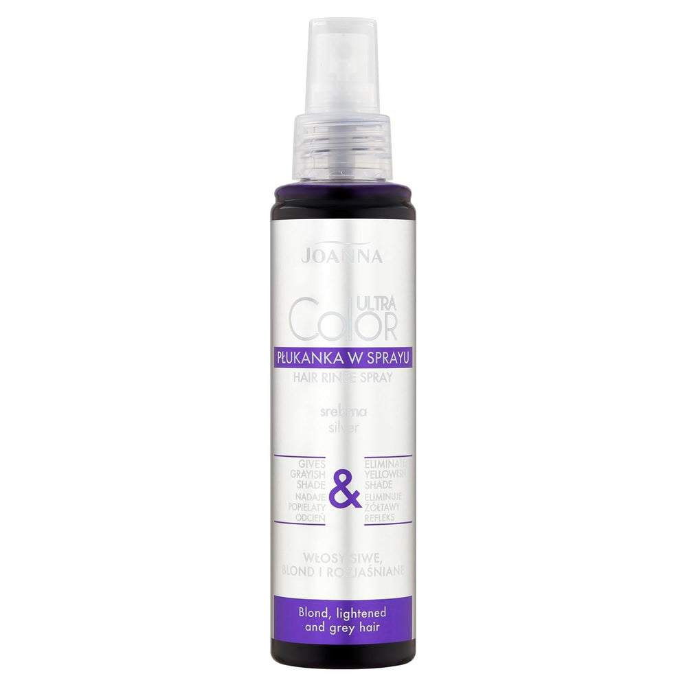Joanna Ultra Color - Balsam de culoare roz pentru păr blond și deschis - Roz pastel - Strălucire naturală - Elimină nuanța galbenă din părul gri-blond - Efect temporar - 150 ml Vopsea pentru par Naty Shop Spray gri cenușiu nuanță de blond 150 Ml (1 pachet)