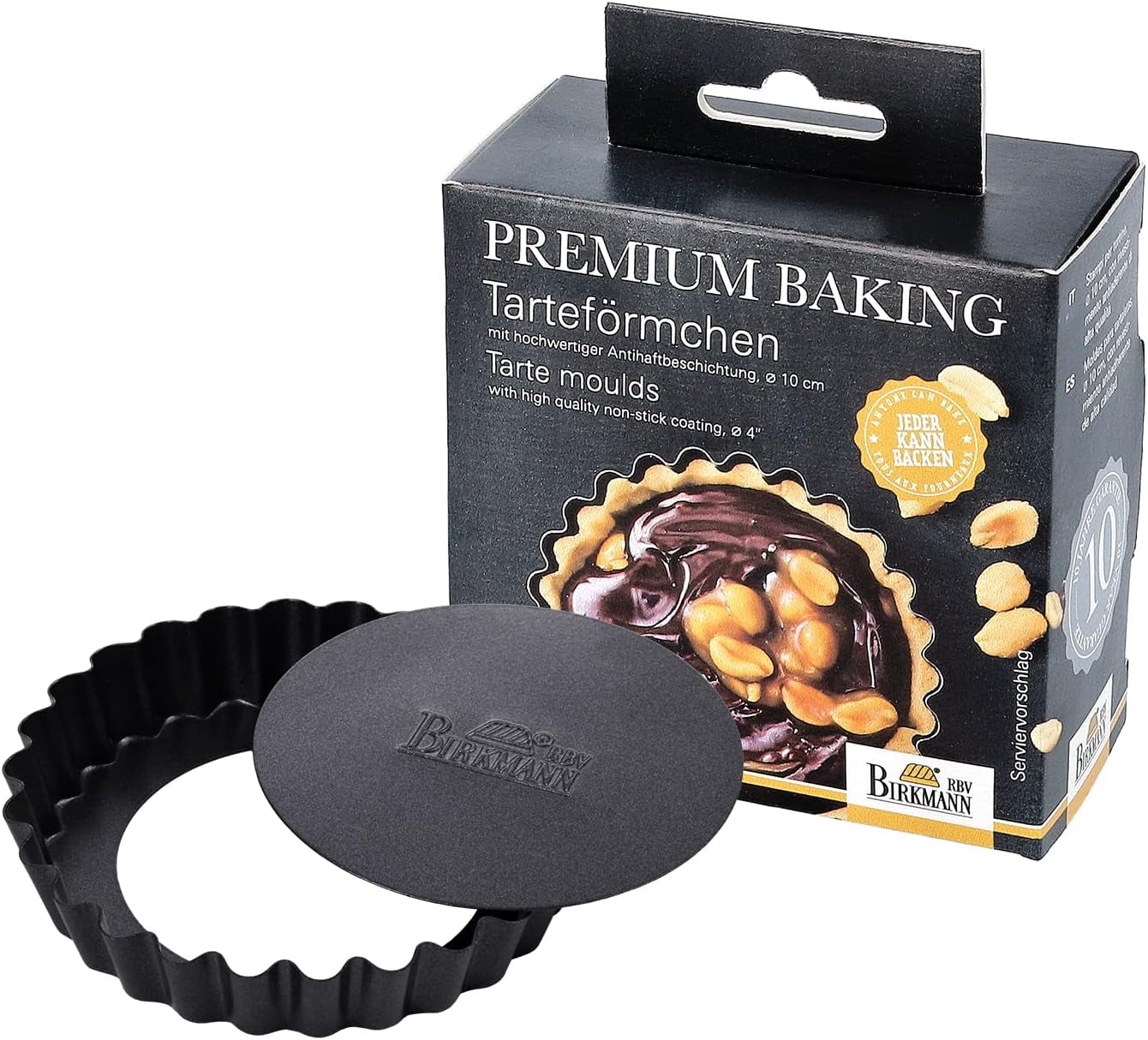 RBV Birkmann Premium Baking, forma de tarta, Ø 10 cm, 6 bucati, cu baza detasabila Matrite si tavi pentru copt Naty Shop