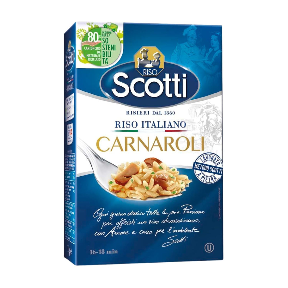 - Carnaroli – Extrafeiner Reis für Risotto, Reis aus Italien, fertig in 16 Minuten – 1 kg