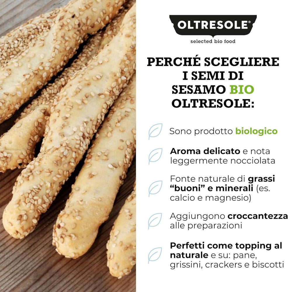 Bio-Sesamsamen 3 kg, rohe Bio-Ölsaaten, weißer Sesam, natürlich geschält, ungeröstet, Quelle für Kalzium und Eisen, Sparpaket