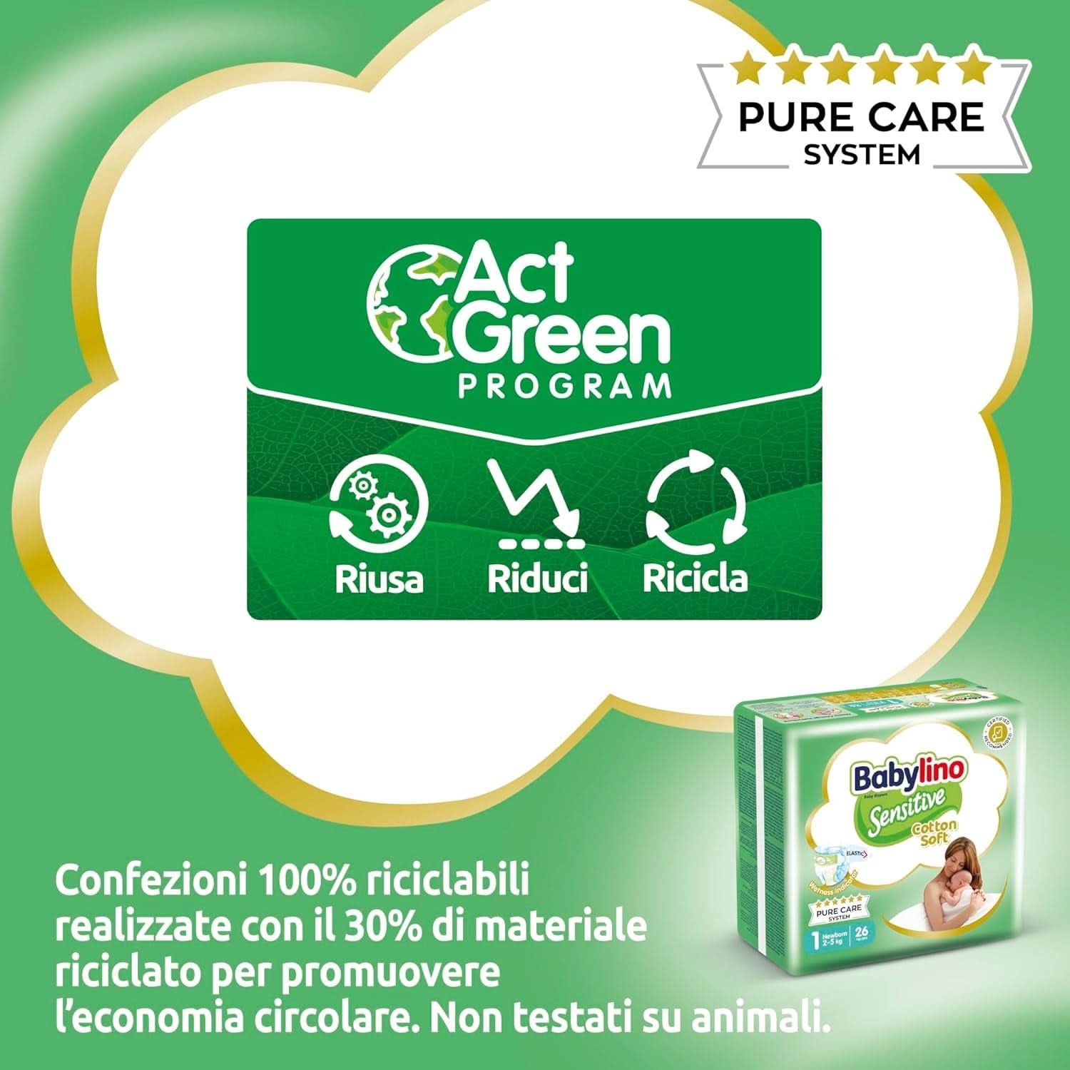 Babylino Sensitive, Scutece delicate pentru copii, diverse marimi Mama si Copilul Naty Shop