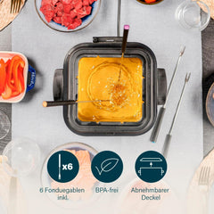 Princess 182611 Mini-Fondue-Fritteuse – schnelles Aufheizen – Geruchsfilter – 1,2 Liter Fassungsvermögen, Silber Haushaltsgeräte Naty Shop