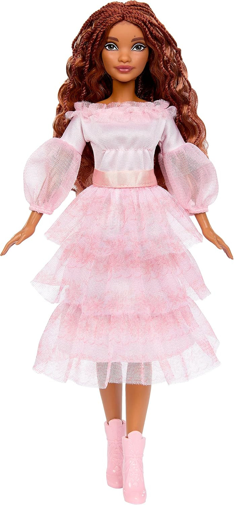 Mattel DISNEY Arielle, die Meerjungfrau - Festliche Arielle-Puppe mit pinkfarbenem Kleid und roten Haaren, beweglich mit 5 Gelenken und Frisierspaß, für Kinder ab 3 Jahren, HPD90