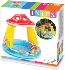 Intex 57114NP – Aufblasbarer Babypool, Pilz, Vinyl, Mehrfarbig, 102 x 89 ​​cm