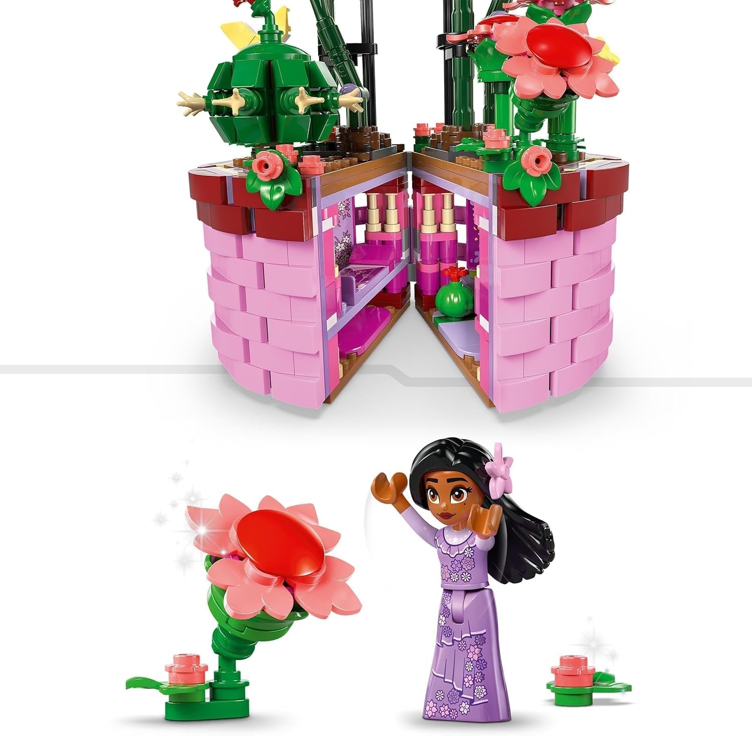 LEGO Ç€ Disney Encanto Ghiveciul de flori al Isabelei, set pentru copii cu orhidee de jucărie construibilă, set de construcție decorativ cu mini păpușă a unui personaj din film, idee de cadou pentru fete și băieți de la 9 ani 43237 Seturi de constructie Besuche den LEGO-Store