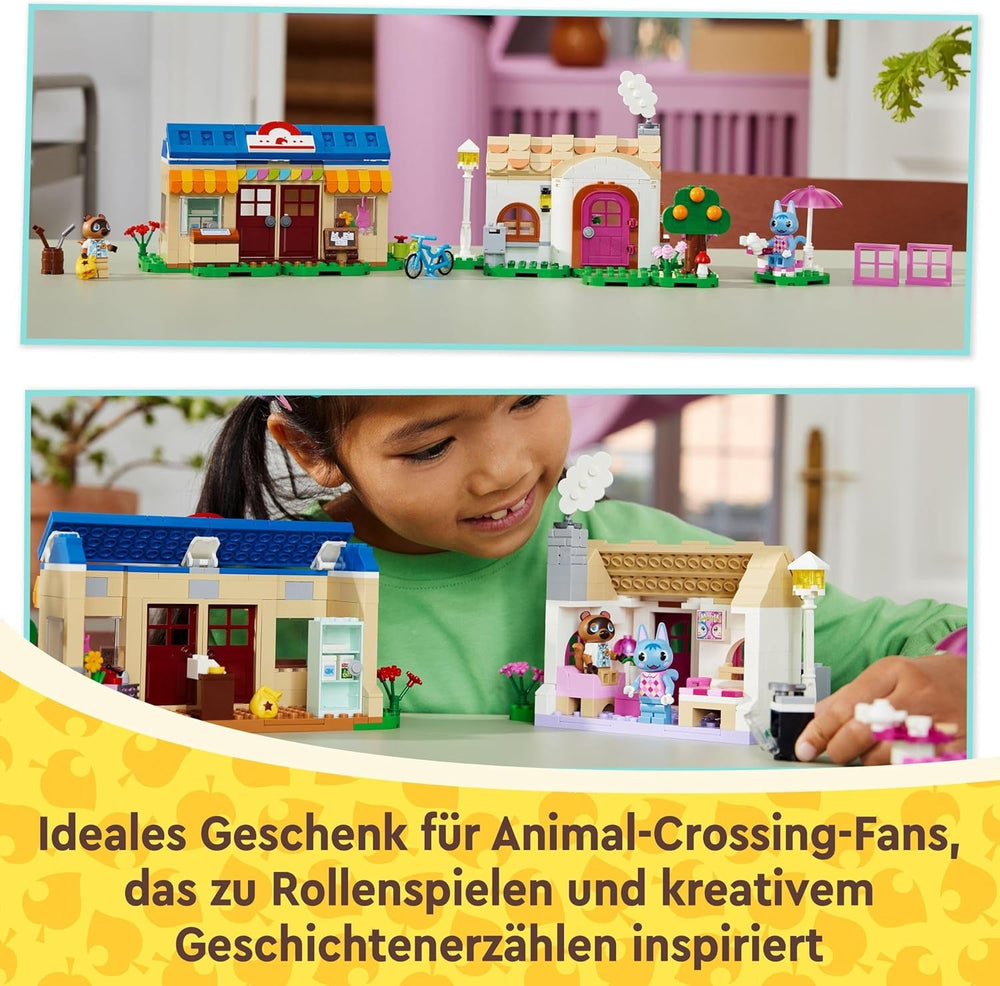 LEGO Animal Crossing Nook's Shop und Sophie's House Set, kreatives Spielzeug für Kinder mit 2 Minifiguren aus der Videospielserie, Geschenk für Mädchen und Jungen ab 7 Jahren 77050 Bausets Besuche den LEGO-Store