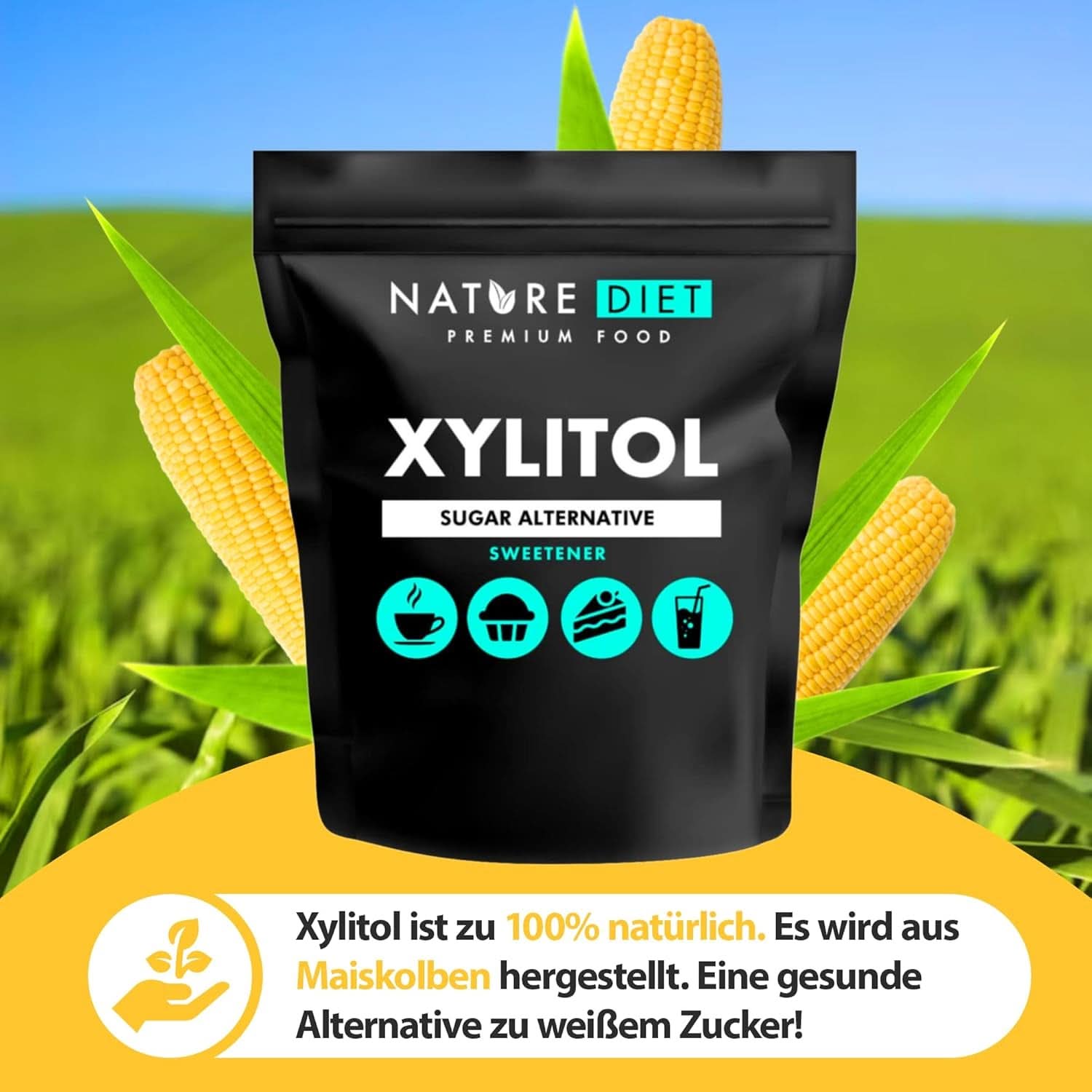 Nature Diet Xylitol, 1 kg Süßstoffe Naty Shop