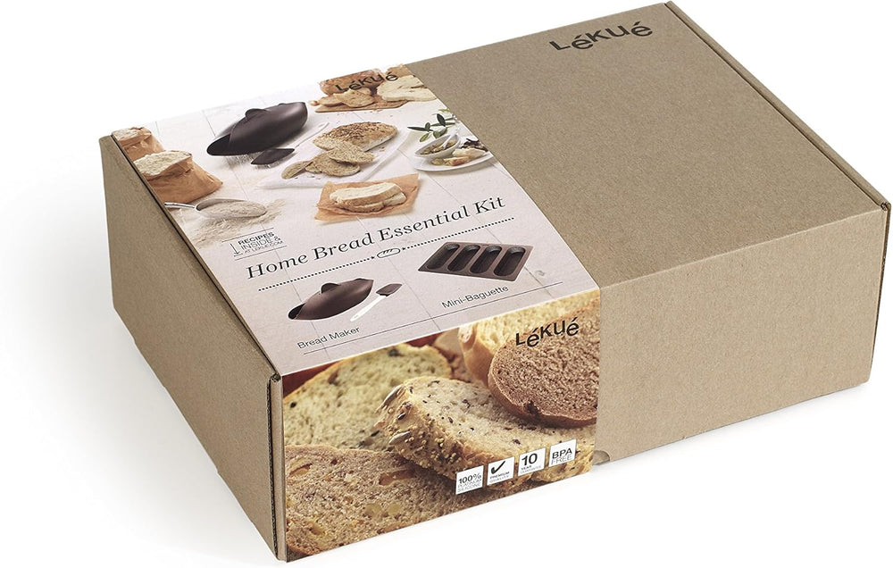 Lékué-Brotbackset, Silikon, braun, 30 x 25 x 15 cm (3000085SURM017)