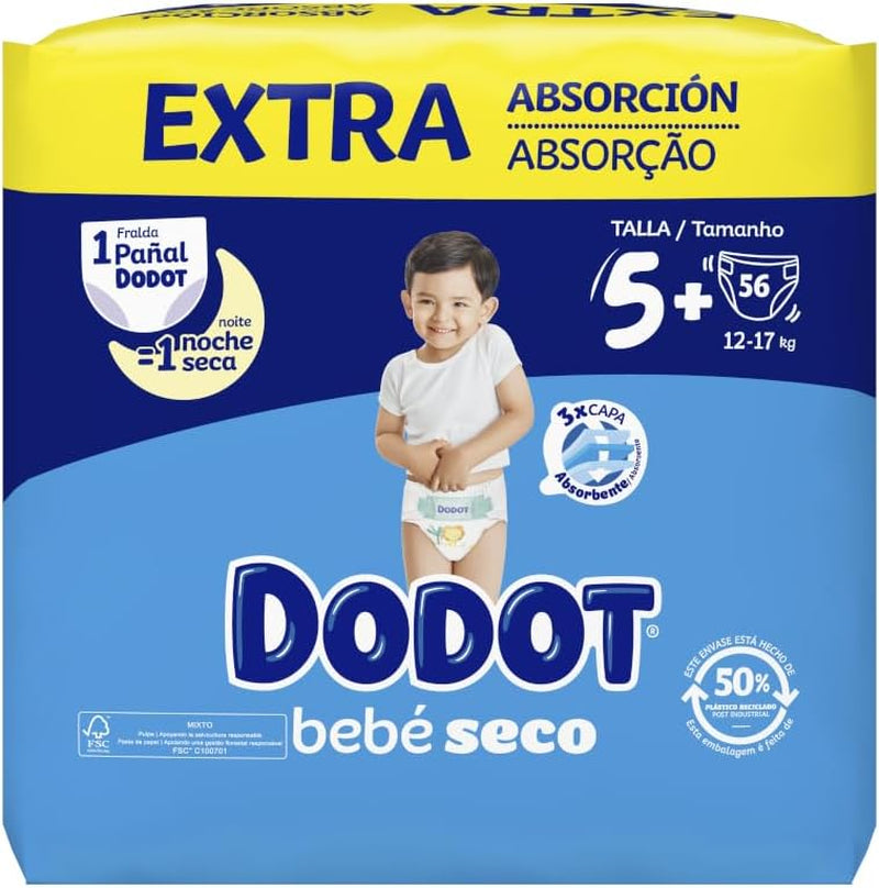 Baby Dry Extra - Jumbo-Packung, Größe 5-56 Stück