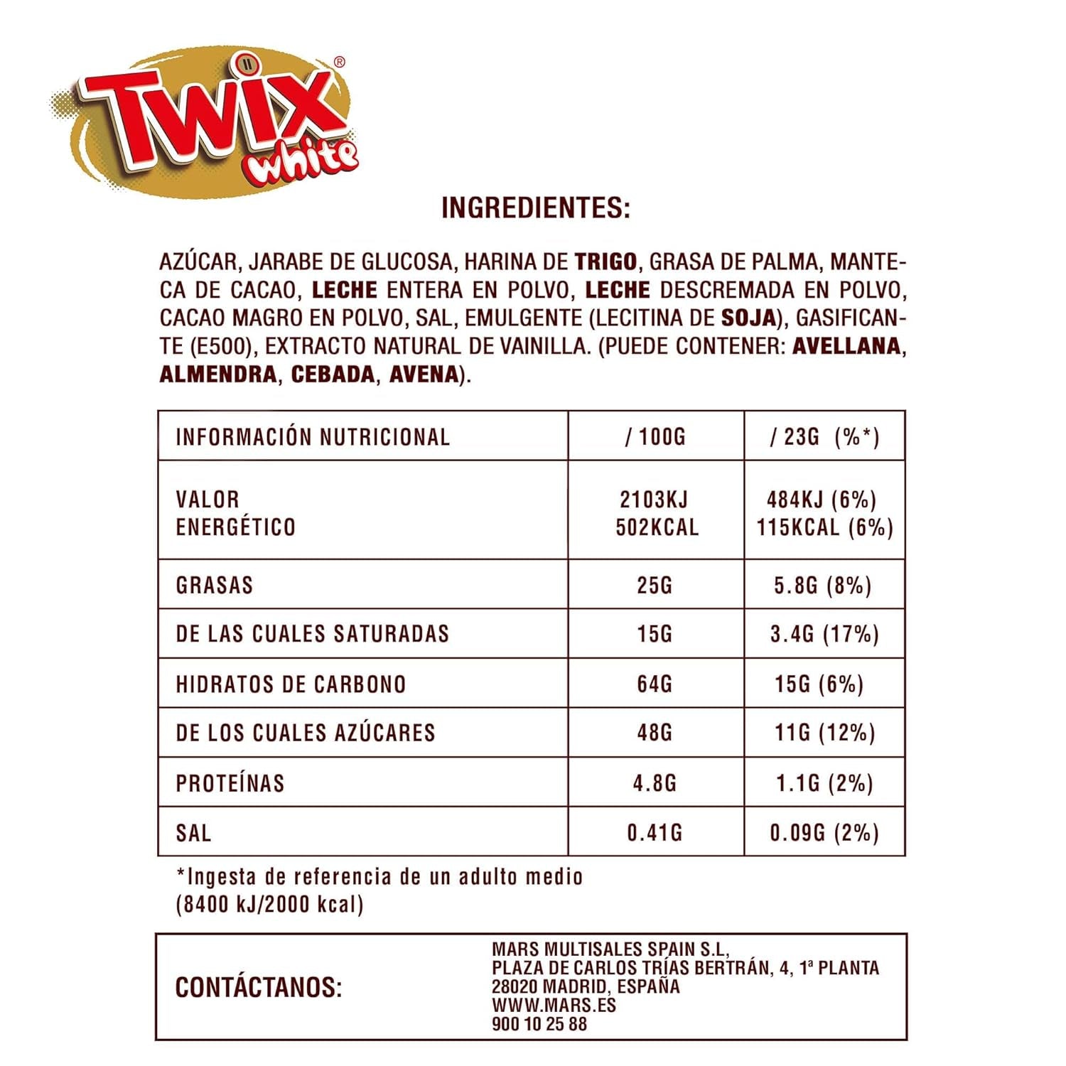 Twix weiße Schokoriegel | Karamell, Kekse, weiße Schokolade | Schokoladen-Multipack | 5 Riegel (5 x 46 g) (5er-Pack)