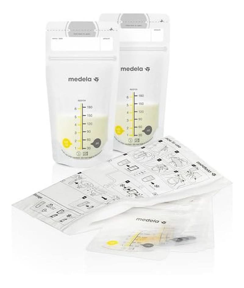 Medela Muttermilch-Aufbewahrungsbeutel 25 Stück, ca. 200 ml, weiß (spanische Version) Lebensmittel- und Stillzubehör Bebe Naty Shop