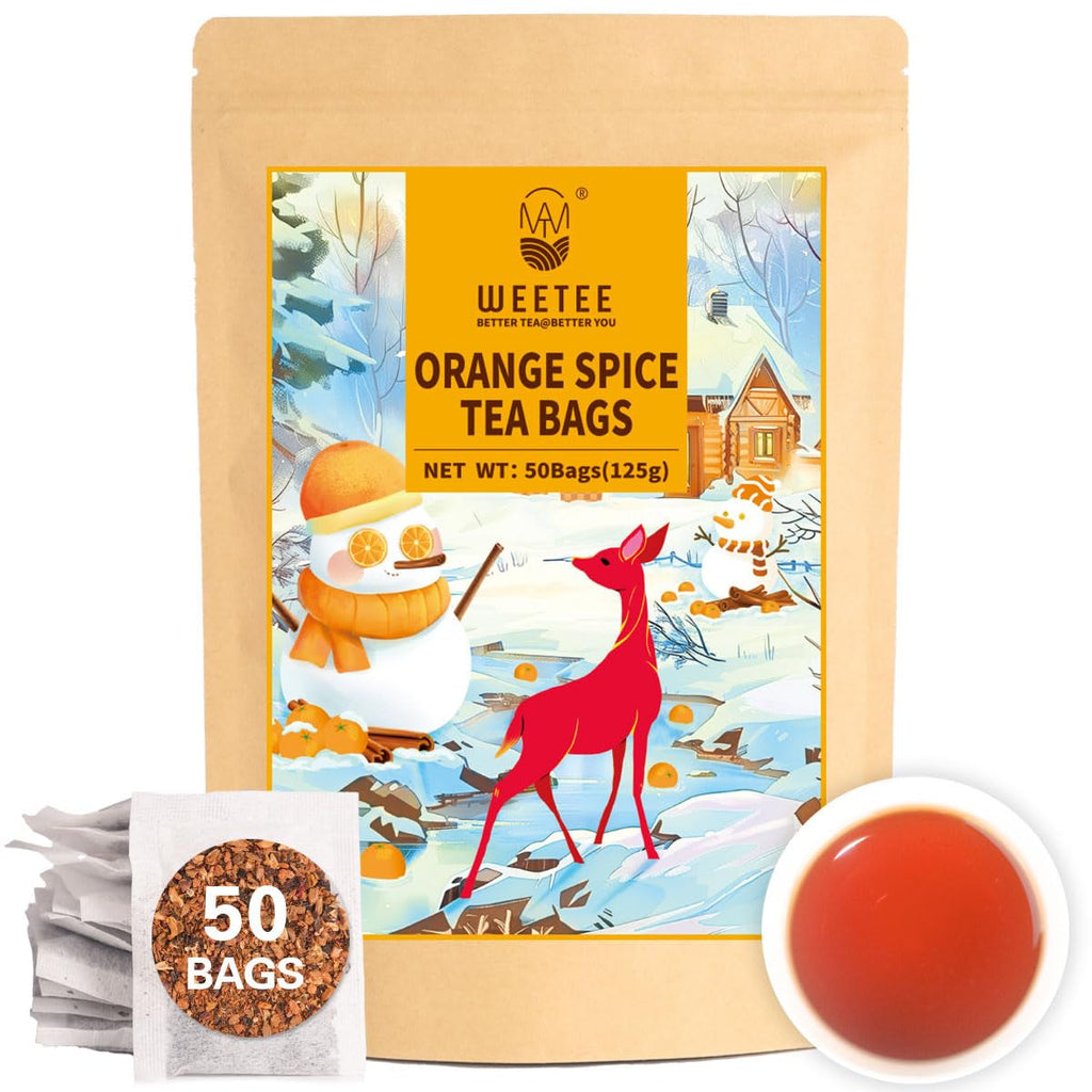 WEETEE Pliculețe de ceai cu turmeric, ghimbir și scorțișoară, 2 g x 100 bucăți Pliculețe de ceai cu turmeric, ghimbir și scorțișoară, ceai cald, picant și ușor dulce cu turmeric și ghimbir, bogat în antioxidanți, ceai cu mirodenii fără cofeină