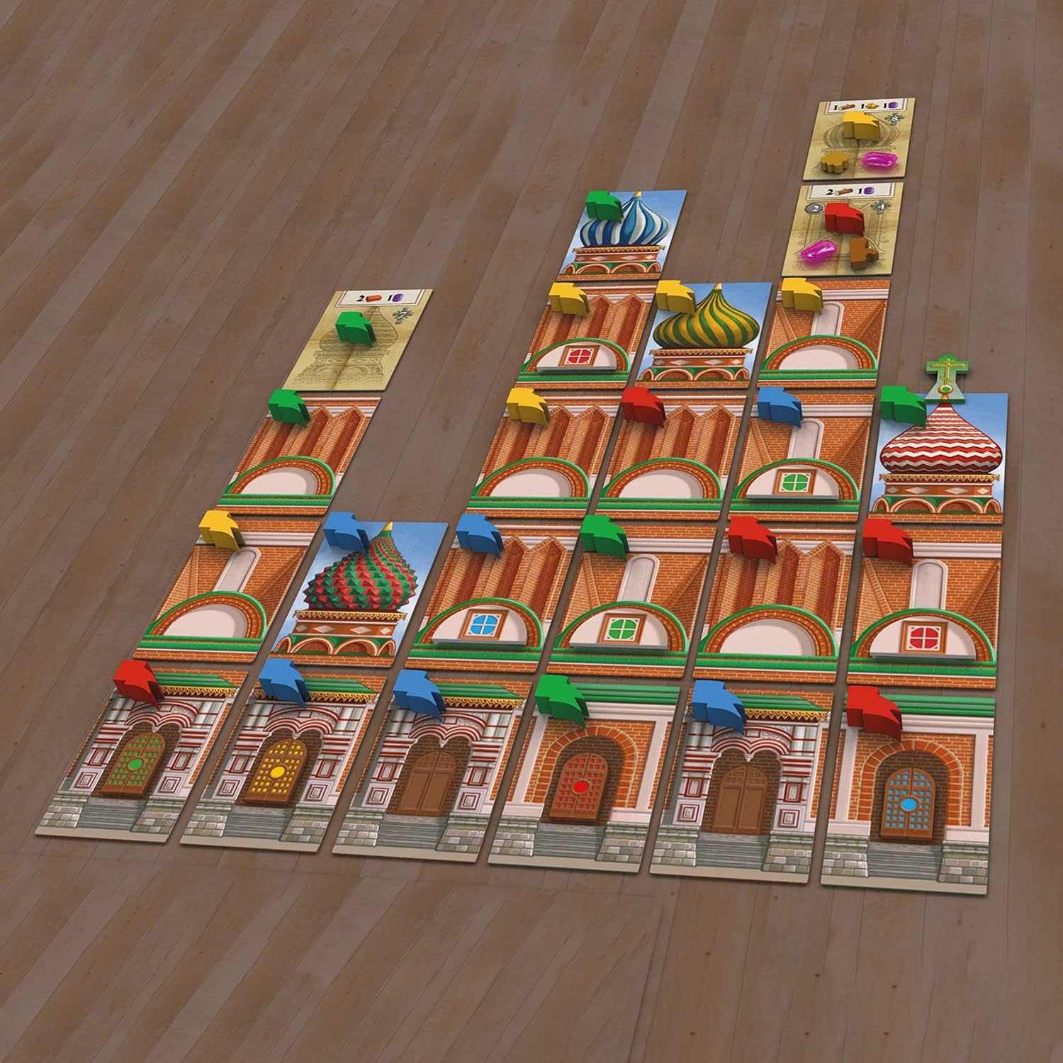 KOSMOS 682156 Rote Kathedrale, Erbauer des Zaren, Strategiespiel mit speziellem Würfelmechanismus, Brettspiel für 1-4 Spieler ab 12 Jahren, Spiel für Kenner