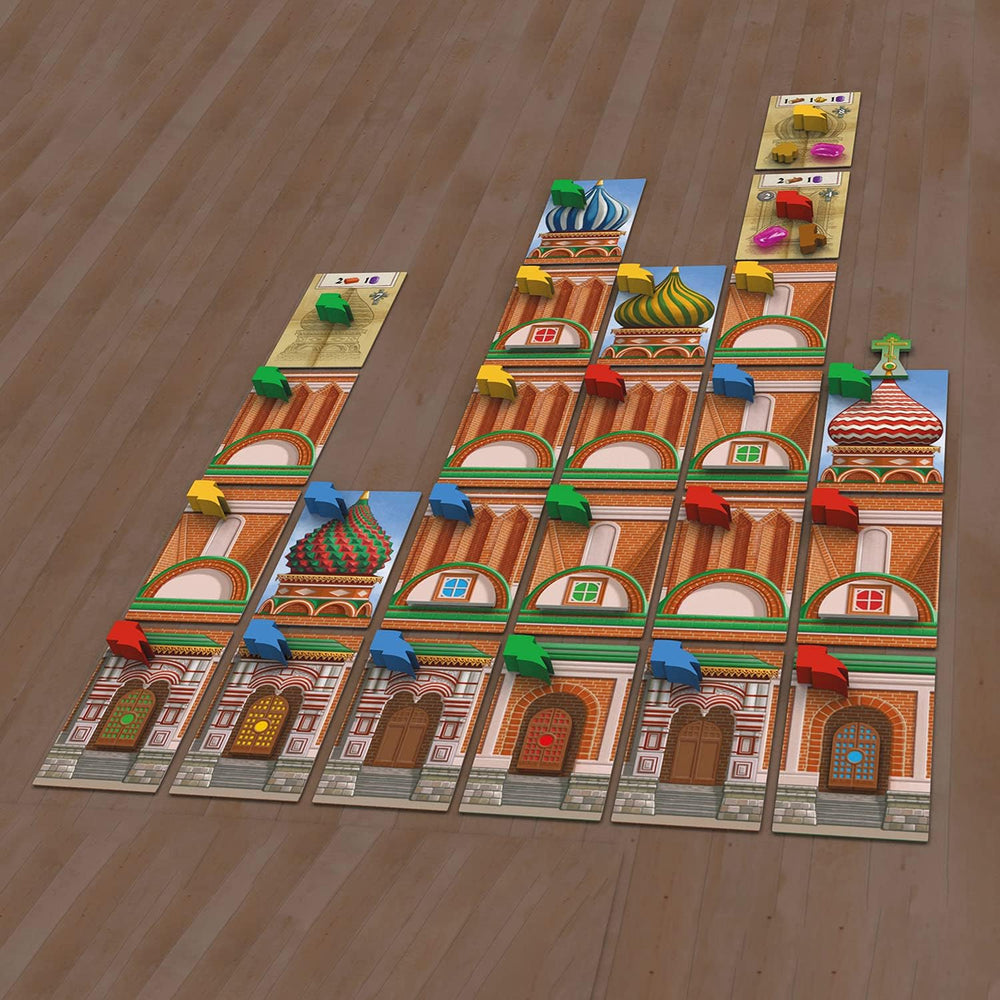 KOSMOS 682156 Rote Kathedrale, Erbauer des Zaren, Strategiespiel mit speziellem Würfelmechanismus, Brettspiel für 1-4 Spieler ab 12 Jahren, Spiel für Kenner