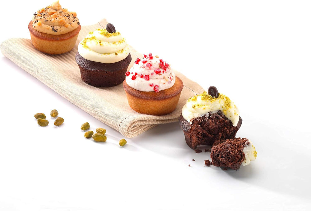 Pyrex BANDEJA 6 MAGDALENAS ASYMETRIA PX Muffinförmchen, Metall, Bunt, 6 Magdalena-Formen und Backbleche Naty Shop