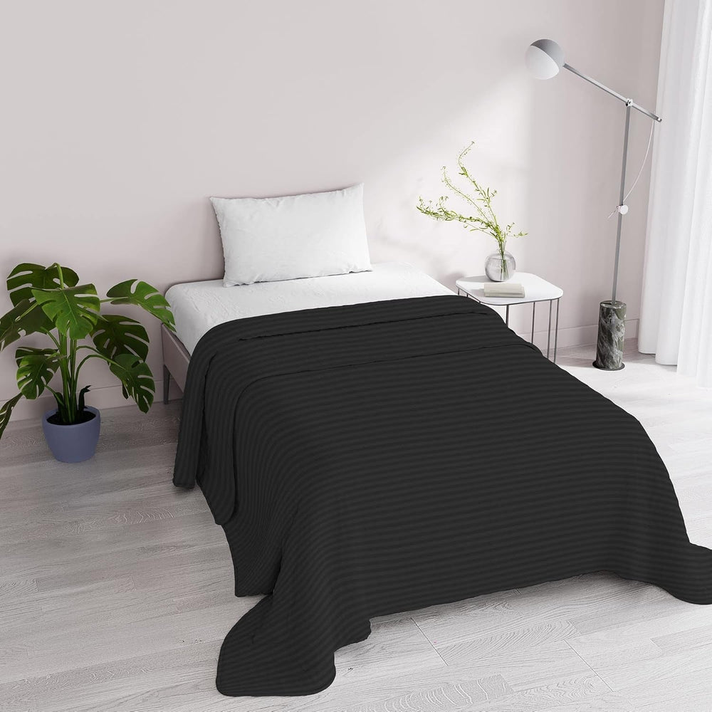 Sommerdecke Satinstreifen, Polyester, Creme, 260 x 250 cm Steppdecken und Steppdecken Naty Shop Schwarz 170 x 250 cm