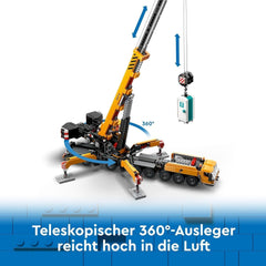 LEGO City Mobiler Baukran, Konstruktionsspielzeug für Jungen und Mädchen, kreatives Kindergeschenk, langer ausziehbarer Arm, 4 Bauarbeiter-Minifiguren für Rollenspiele, 60409 Bausets. Besuchen Sie den LEGO-Store