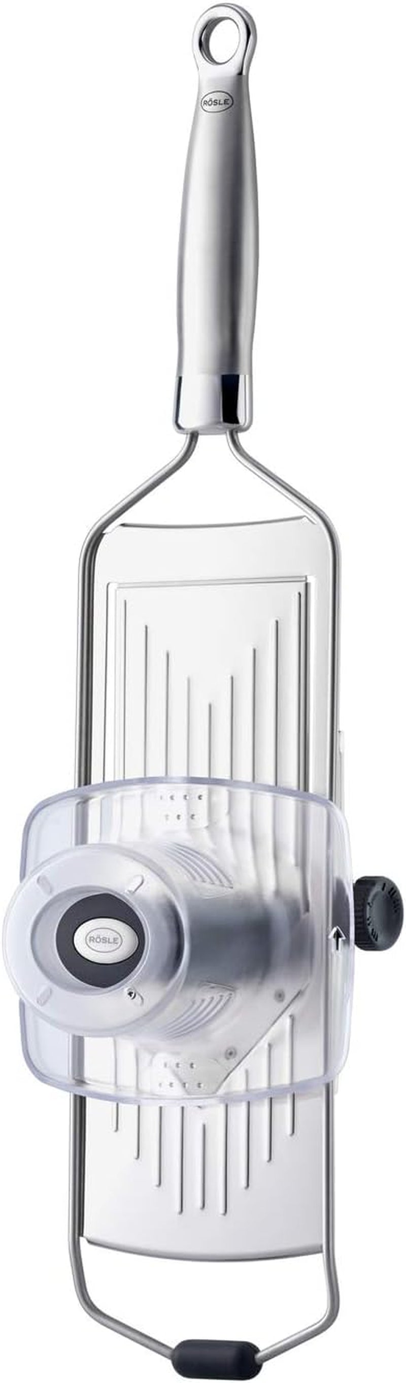 RÖSLE Gourmethobel Hochwertiger Hobel für Trüffel, feine Pilze, Parmesan, Radieschen, dünne Scheiben, Edelstahl 18/10 Schäler RÖSLE V-Messerhobel