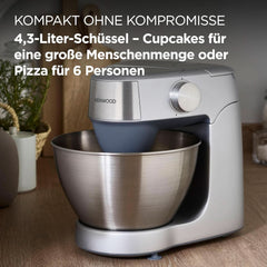 Kenwood Prospero+ KHC29A.R0SI Küchenmaschine, 4.3 L Edelstahlschüssel, Inkl. 10-teiliges Zubehör-Set mit Fleischwolf, Glas-Mixer, Zitruspresse, Entsafter und mehr, inkl. Easyweigh Waage, 1000W, Silber Mutter und Kind Naty Shop