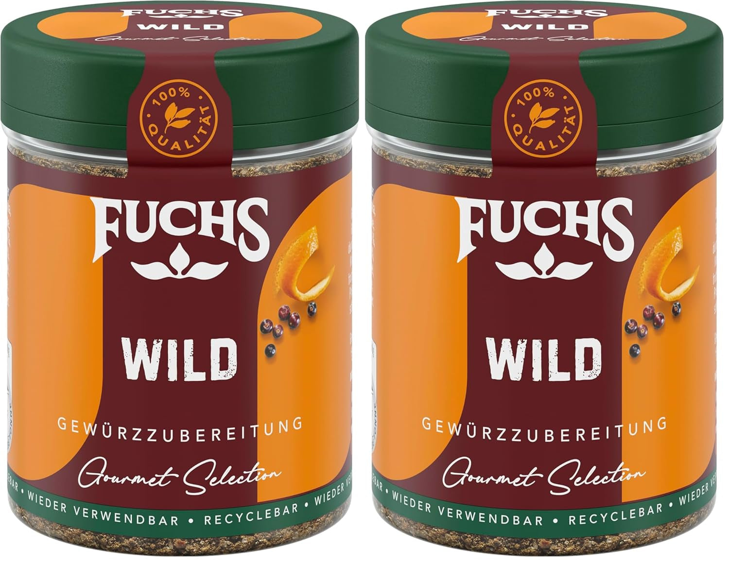 Fuchs Gourmet Selection Klassisch/Heimisch – Bratkartoffel Gewürzsalz, nachfüllbares Kartoffelgewürz, Salz zum Würzen von Brat- & Ofenkartoffeln, Pommes Frites & Co, vegan, 70 g