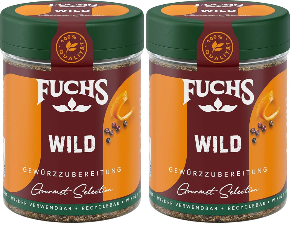 Fuchs Gourmet Selection Klassisch/Heimisch – Bratkartoffel Gewürzsalz, nachfüllbares Kartoffelgewürz, Salz zum Würzen von Brat- & Ofenkartoffeln, Pommes Frites & Co, vegan, 70 g