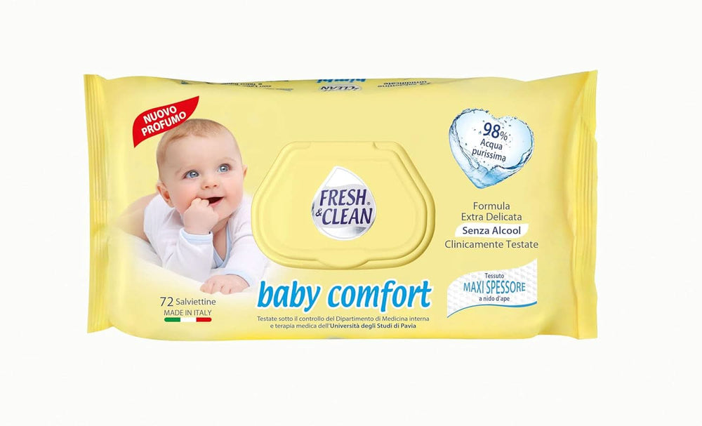 Milleusi Classic Fresh & Clean, Feuchttücher, 72 Stück Baby-Feuchttücher Naty Shop