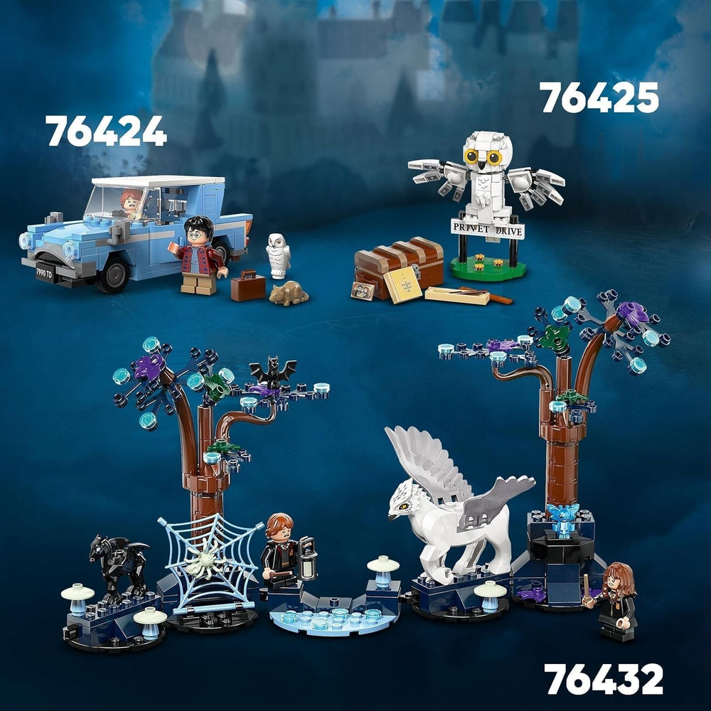 LEGO Harry Potter Hedwig im Ligusterweg 4 Kinderspielzeug-Eulen-Set, baubare Tierfigur mit Hogwarts-Koffer, kleines Geschenk für Jungen, Mädchen und alle Fans ab 7 Jahren 76425 Bausets Besuchen Sie den LEGO-Store