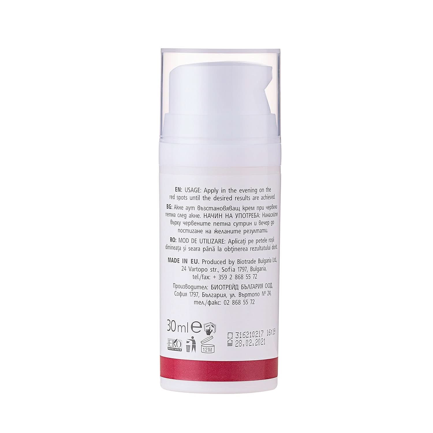 Biotrade, Cremă reparatoare SPF 30 30Ml Special pentru cicatrici de acnee Cosmetice si Infrumusetare Naty Shop
