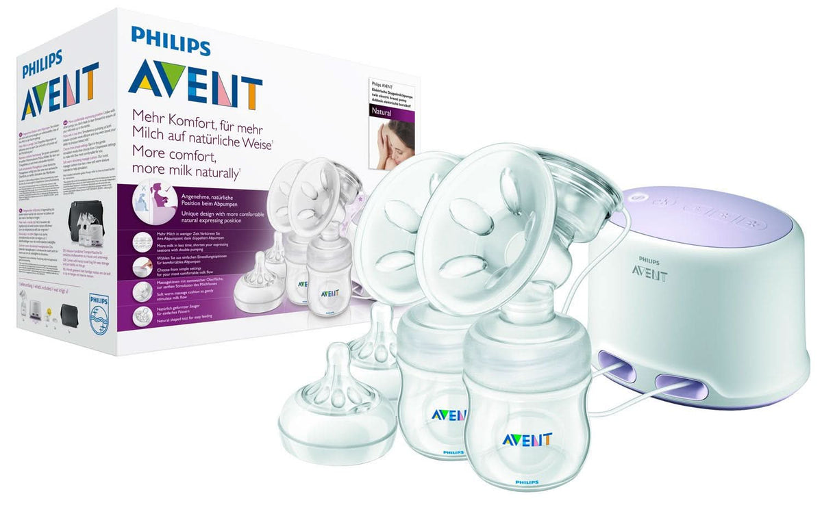 Doppelte elektrische Milchpumpe Philips Avent SCF334/02 Zubehör Essen und Stillen Bebe Naty Shop