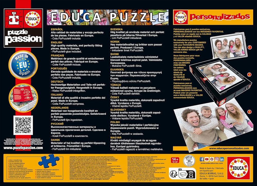 Educa - Puzzle 1000 Teile für Erwachsene | Weltwunder, 1000-teiliges Puzzle für Erwachsene und Kinder, Touristenattraktionen, Weltkarte. Puzzle für Erwachsene ab 14 Jahren (19022) Puzzle Naty Shop