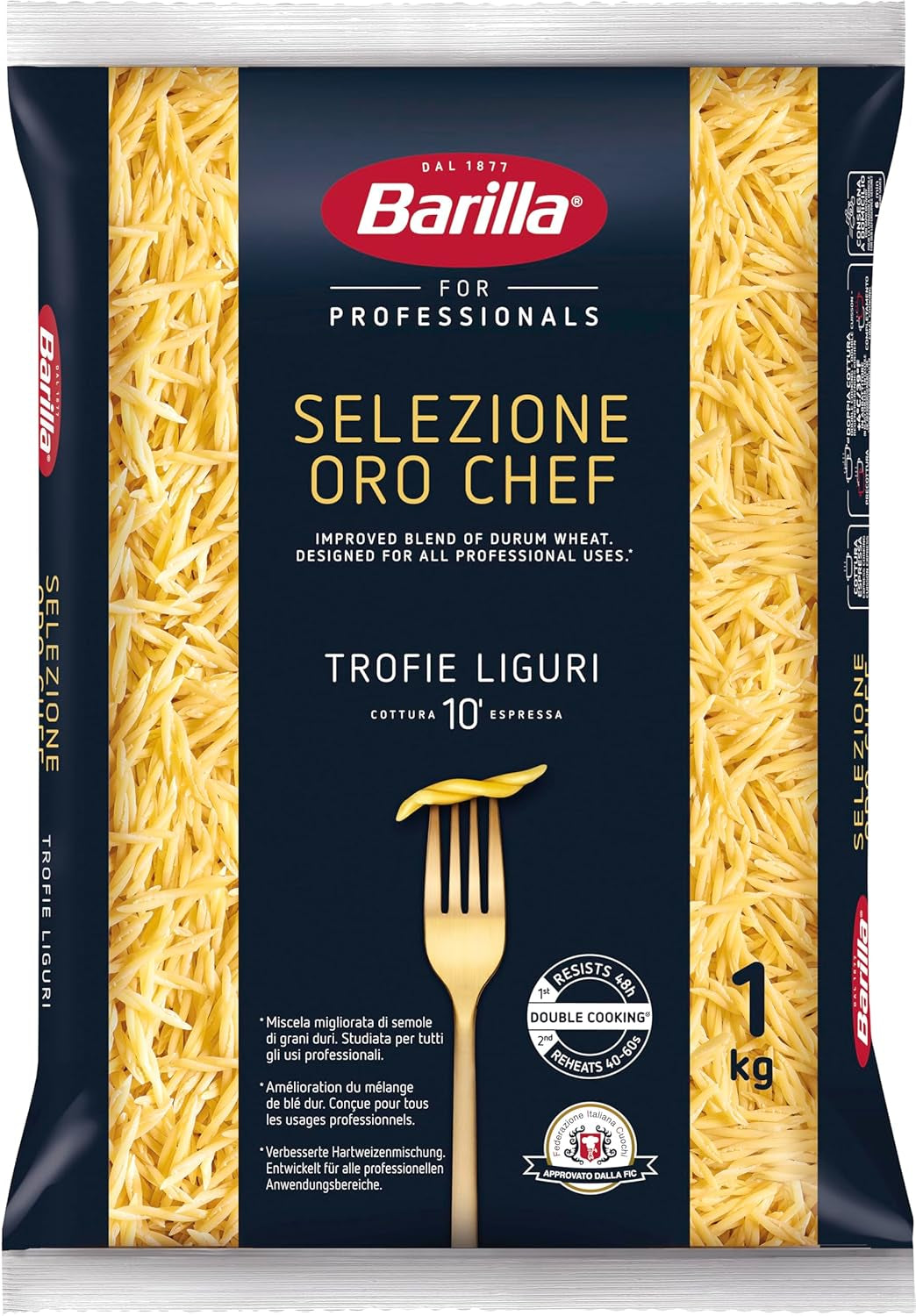 Pasta Barilla Selezione Oro Chef Trofie Liguri, 1kg