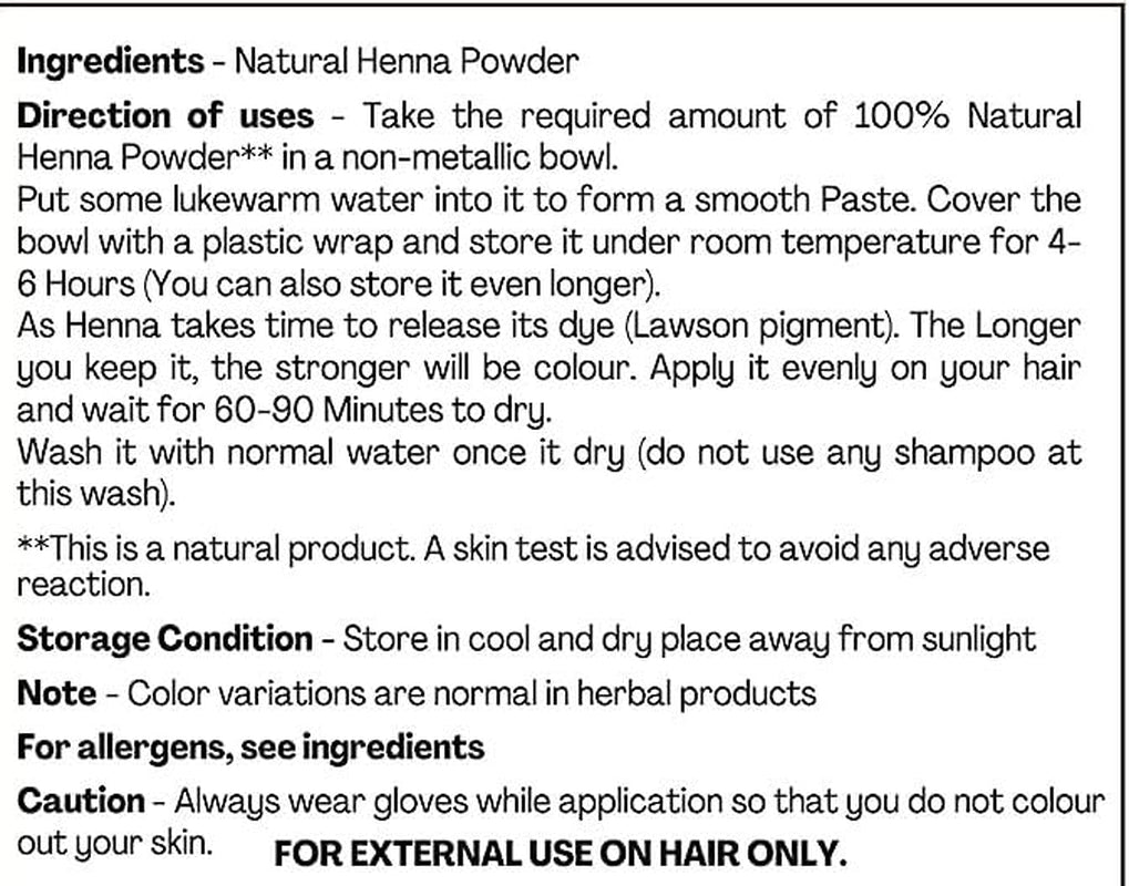 200g Henna Powder - Păr cu reflexie roșie de cupru - Colorarea părului - 100% naturală, pură și fără aditivi | Pulbere fină Vopsea pentru par Naty Shop