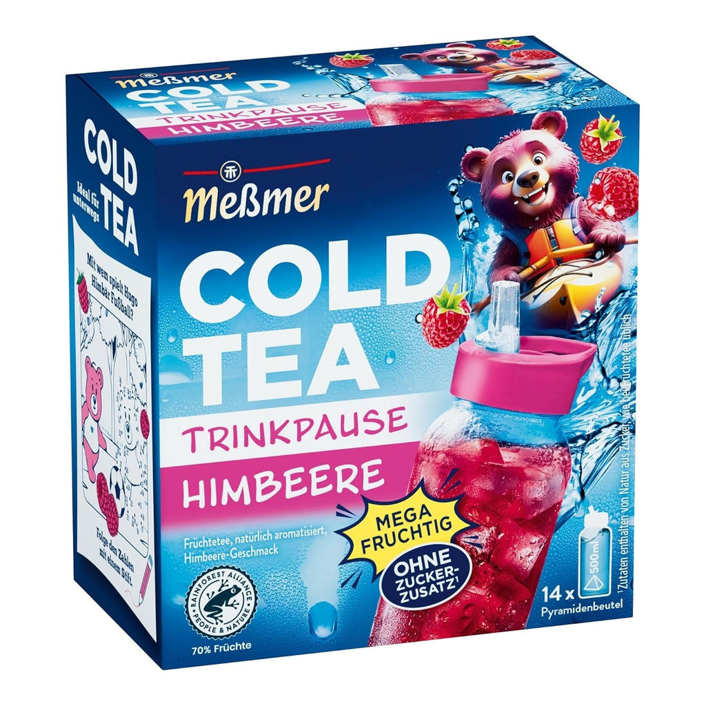 Meßmer Cold Tea Sommer-Beere | 14 pliculețe piramidale | Fără gluten | Fără lactoză | Vegan
