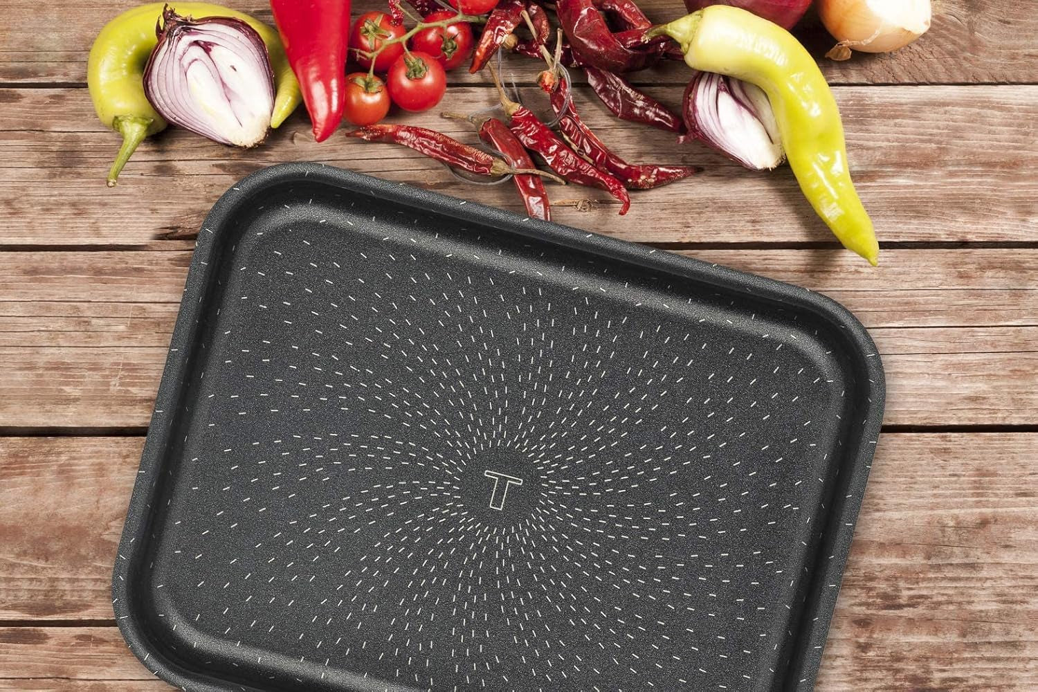 Tefal J1600502 Success Flach Mini Backofen Aluminium Schwarz 19X25 X 4,2 cm Formen und Bleche zum Backen Naty Shop