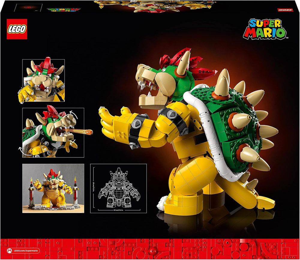 LEGO Super Mario The Mighty Bowser 3D-Modellbausatz, großes Actionfiguren-Set zum Sammeln, inklusive Duellplattform, Geschenkidee für Fans, zum Ausstellen als Raumdekoration, 71411 Bausätze Besuchen Sie den LEGO-Store