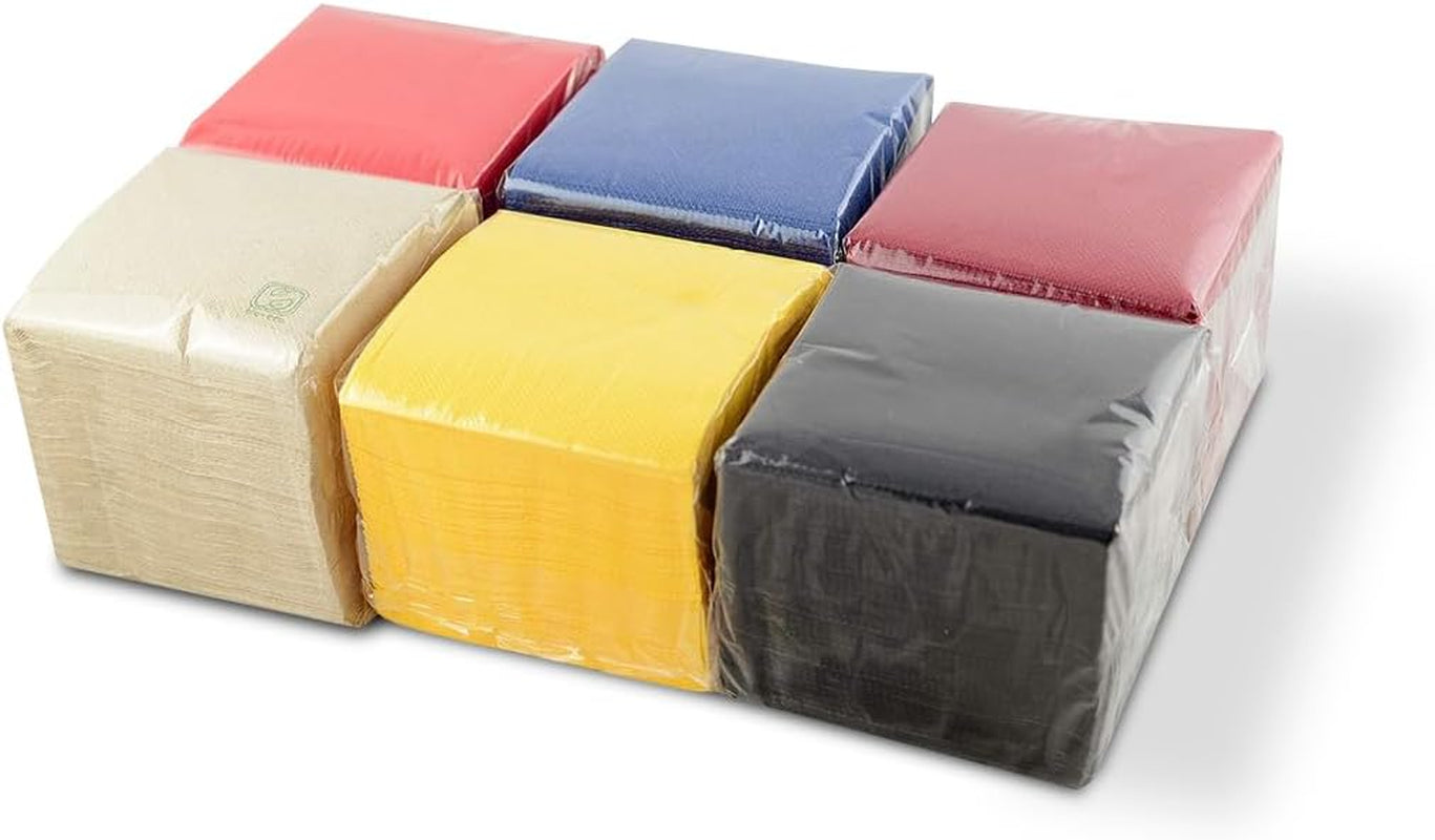 - 600 bucăți Șervețele de masă, Bordeaux, hârtie de unică folosință, Microstitch, 10 X 10 Cm (pliat) și 20 X 20 Cm (nepliat) - Ideal pentru evenimente de catering, baruri și petreceri