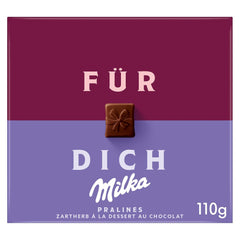 Praline Milka For You – Alpenmilchschokolade mit feiner Kakaocremefüllung – 10 x 110g