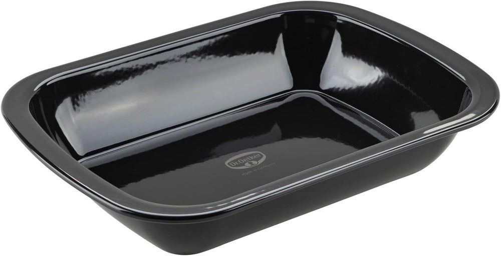 Dr. Oetker Back-Idee Kreativ Dessert- Und Auflaufform Aus Emaille, 39,5 X 28 X 6,5 Cm– Hitzebeständig Bis 400°C, Schnittfest, Kratzfest, Induktionsgeeignet, Schwarz Formen und Backbleche Naty Shop 34 X 24 Cm