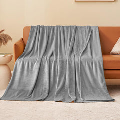Aisbo Cuddly Blanket Fluffy Blanket Grey - Fleece Blanket 150X200 Cm XL Warm Sofa Blanket, Cosy Living Blanket Light Grey Soft As Living Room Blanket Couch Blanket For Winter Paturi si Cuverturi Besuche den Aisbo-Store