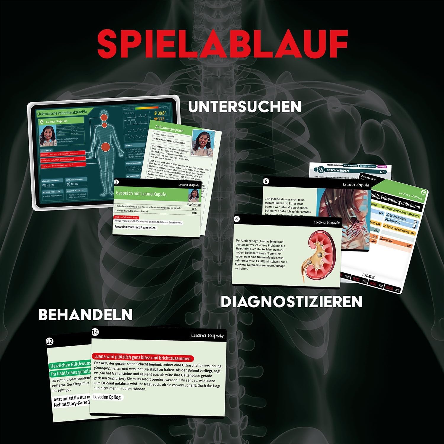 KOSMOS 684426 Medical Mysteries – Medizinisches Koop-Rollenspiel „Medical Crime Files“ in Miami für Kinder ab 16 Jahren