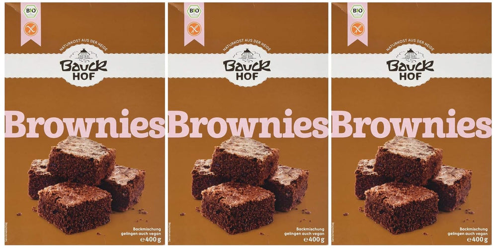 Brownies glutenfrei, 3er Pack (3 x 400 g) - Bio Naty Shop