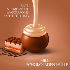 Lindt-Schokolade | LINDOR Tiramisu-Tasche | 137g | 11 Milchschokoladenkugeln mit zartschmelzender Tiramisu-Füllung | Geschenk aus Schokolade