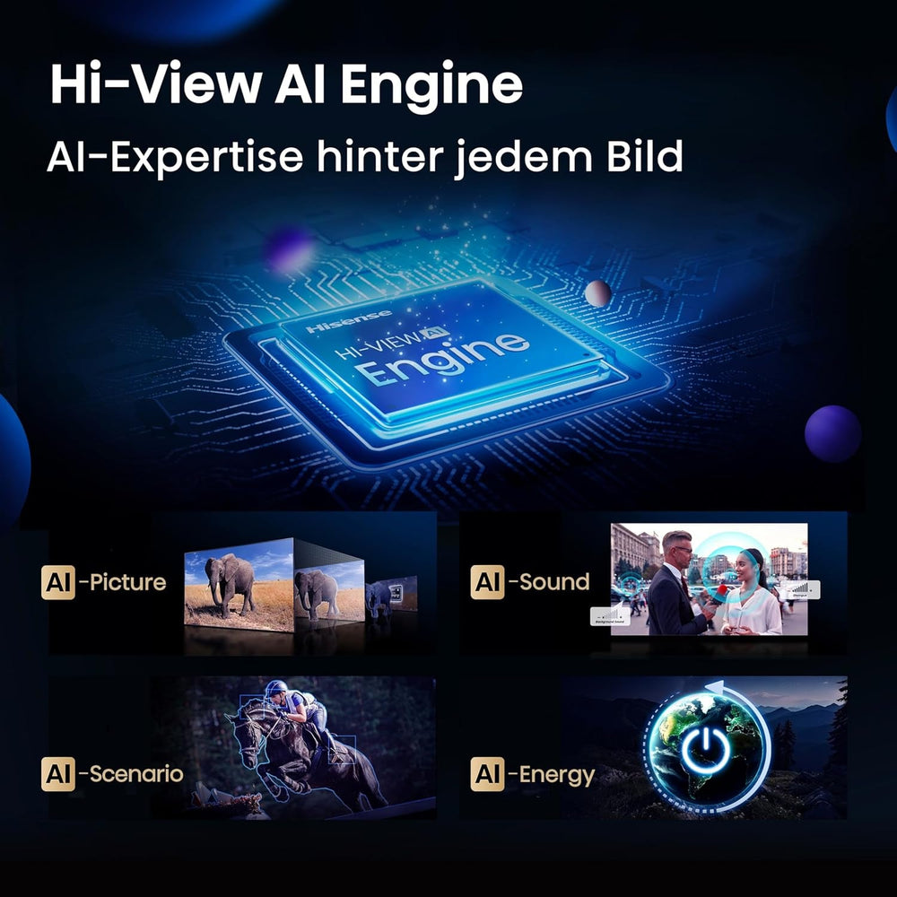 Televizor Hisense 55U7Q de 55 de inci, mini LED ULED 4K, Smart TV, motor Hi-View AI, mod de joc Pro la 144Hz, FreeSync Premium, subwoofer încorporat, Dolby Vision IQ Atmos, AirPlay, control vocal [2025]