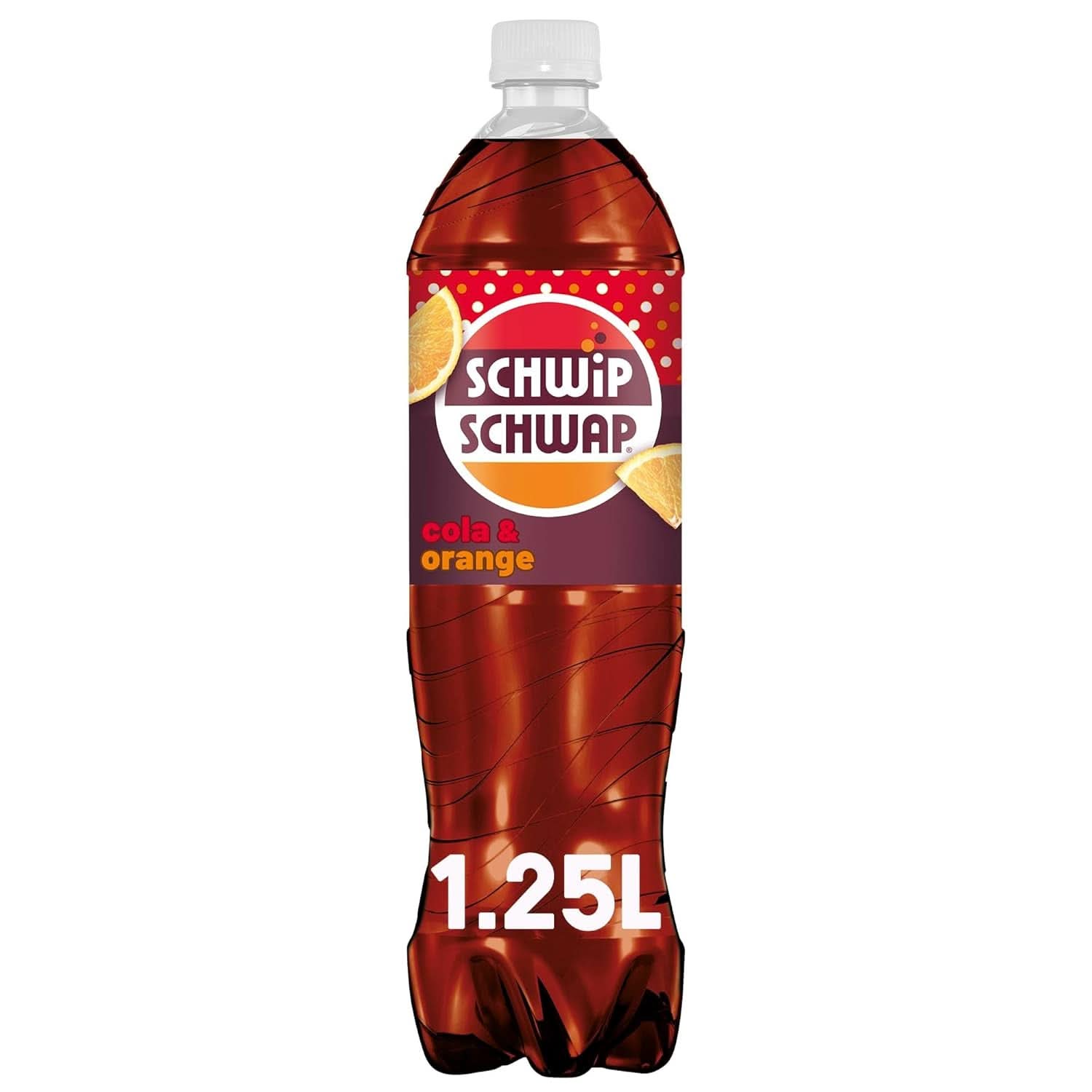 SCHWIPSCHWAP, Das Original – Koffeinhaltiges Cola-Erfrischungsgetränk mit Orangen, Set 6 x 1,25 Liter Alkoholfreie Getränke Naty Shop