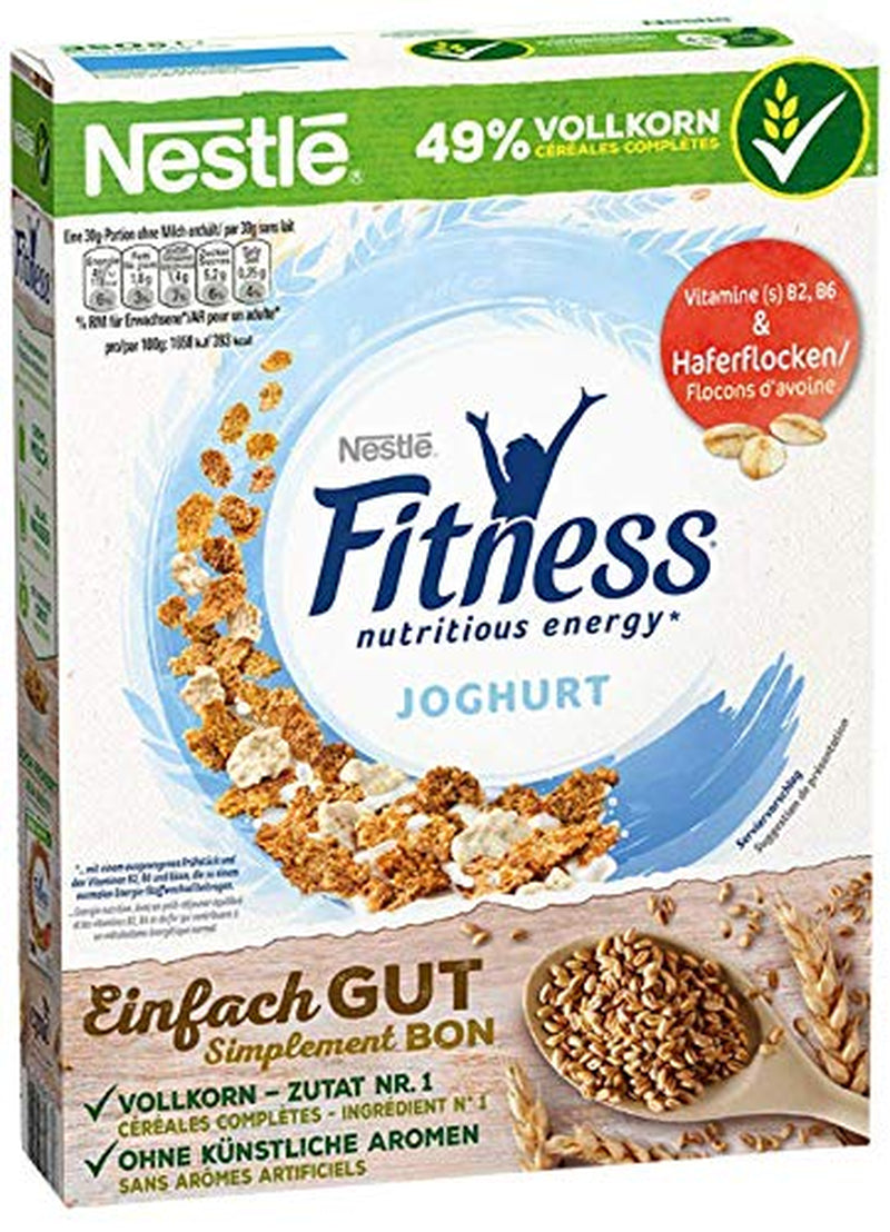 Nestlé Fitness Joghurt Vollkorn Frühstückscerealien mit Teiljoghurtgeschmack, 4er Pack (4 x 350g)