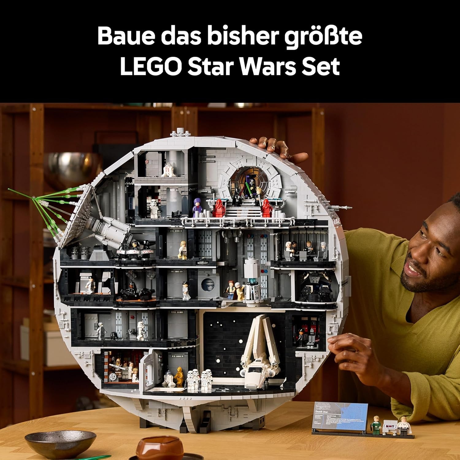 LEGO Star Wars Todesstern - Bauset für Erwachsene - Interaktives UCS-Ausstellungsmodell mit 36 ​​​​Minifiguren inkl. Luke Skywalker, Han Solo & Darth Vader – Geschenk für Männer, Frauen und Fans – 75419