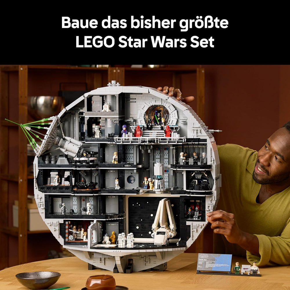 LEGO Star Wars Todesstern - Bauset für Erwachsene - Interaktives UCS-Ausstellungsmodell mit 36 ​​​​Minifiguren inkl. Luke Skywalker, Han Solo & Darth Vader – Geschenk für Männer, Frauen und Fans – 75419