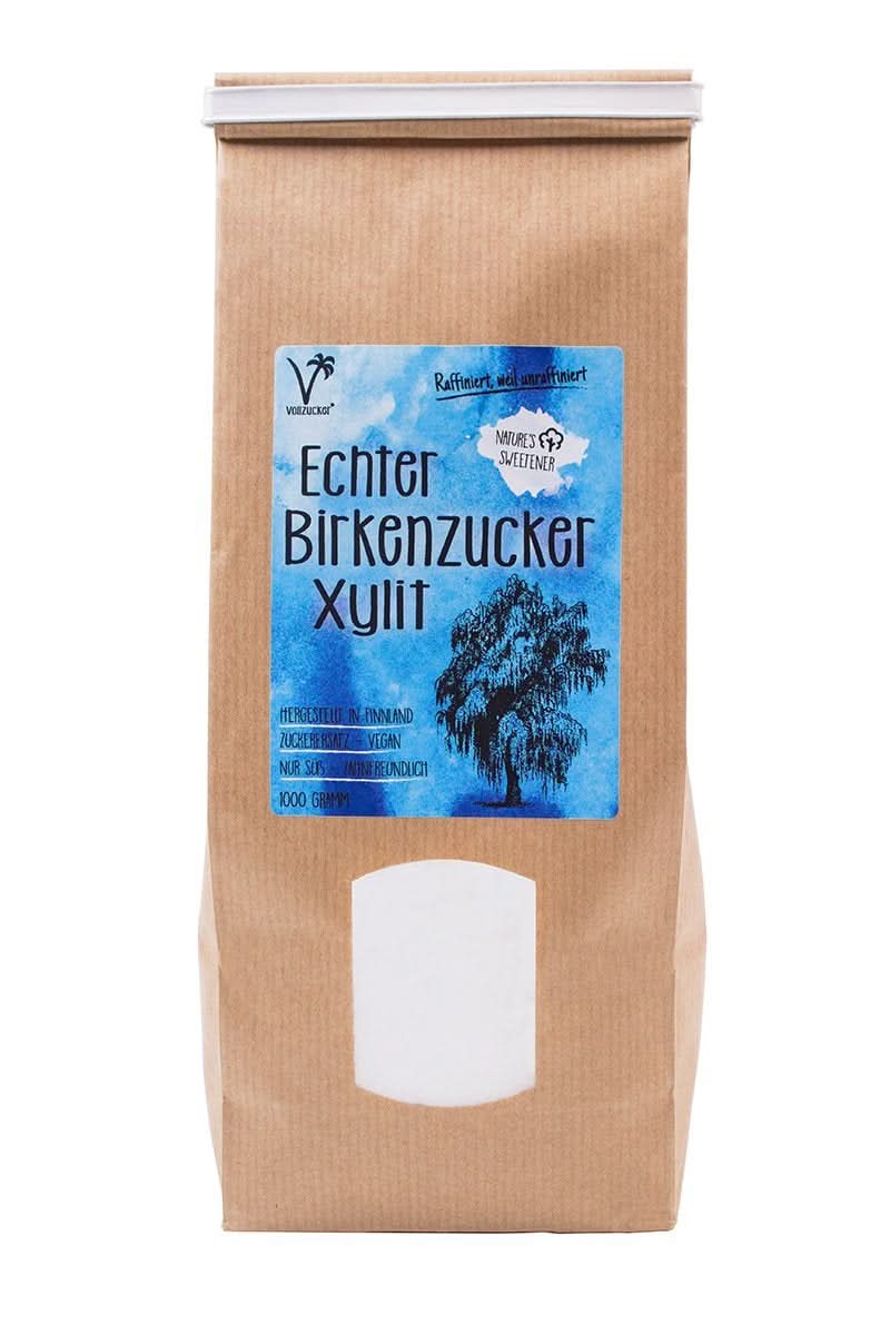 Echter Birkenzucker (Xylitol) aus Finnland, 1 kg Süßstoffe Naty Shop