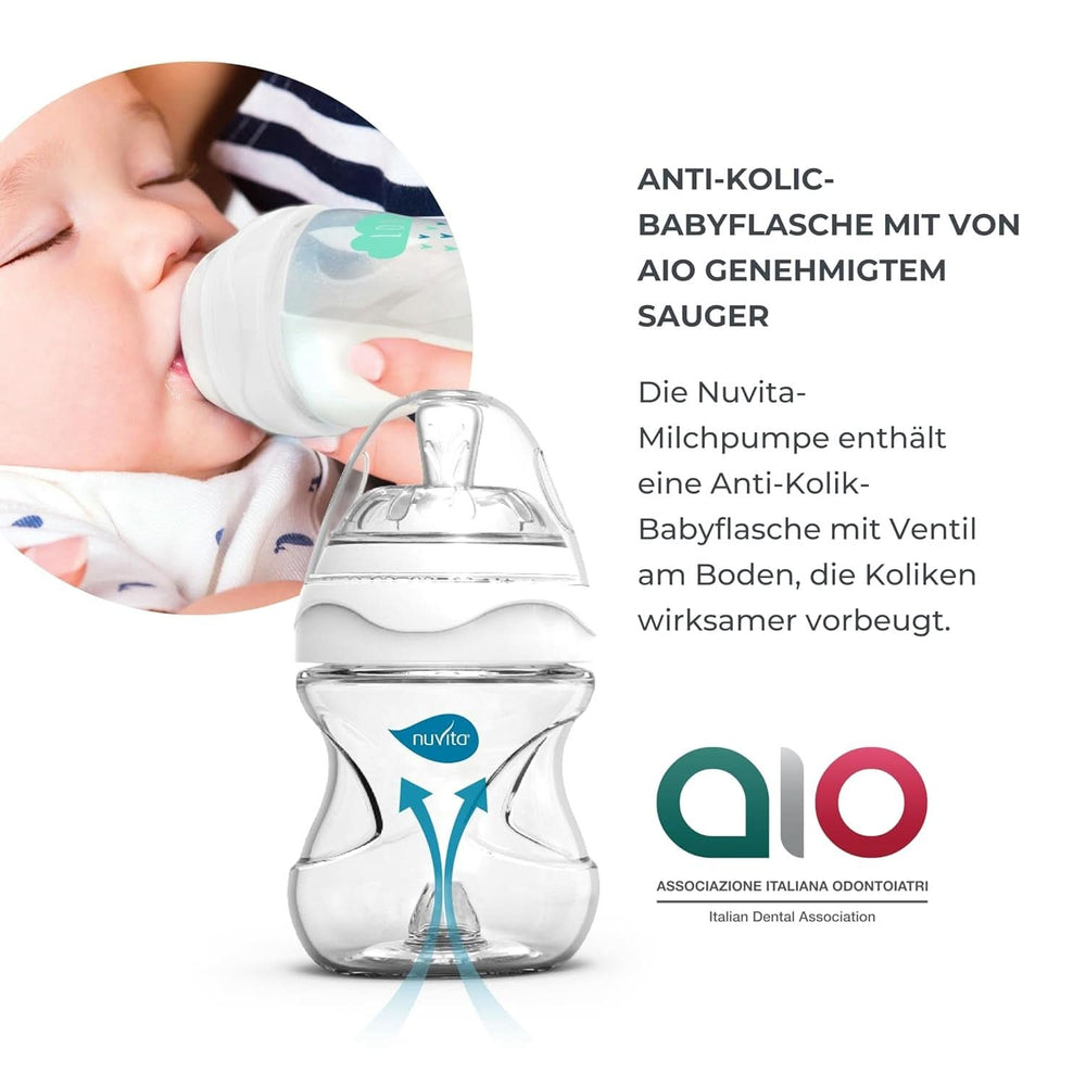 Nuvita Efficient Doppelpumpenset für Materno Smart X - 1287KDX | Komplettes Zubehörset, Anti-Kolik-Flasche, zugelassen von Aio Accesorii Hrana si Alattare Bebe Naty Shop
