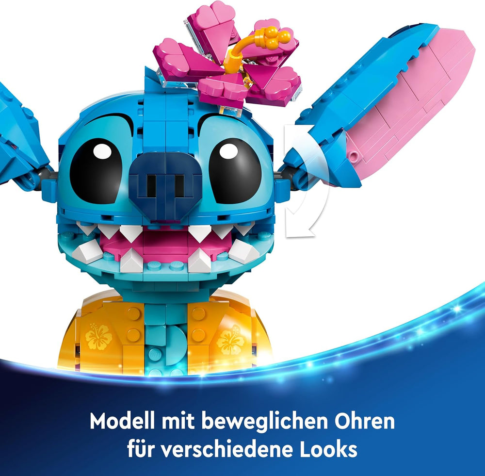 LEGO | Disney Stitch Spielzeug – Figur zum Spielen und Sammeln mit einer Eistüte und einer dekorativen Blume – Geschenk für Mädchen, Jungen und Lilo & Stitch Filmfans ab 9 Jahren – 43249